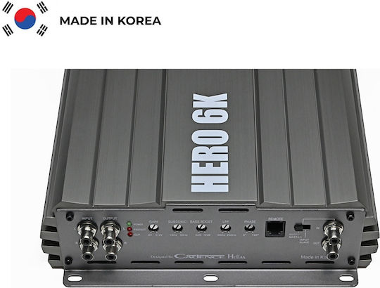 Cadence Ενισχυτής Αυτοκινήτου ShockWave Monoblock Hero 6k 1 Καναλιού