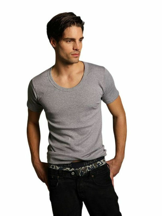 IDER 3242 Men's Short Sleeve Undershirt Gray