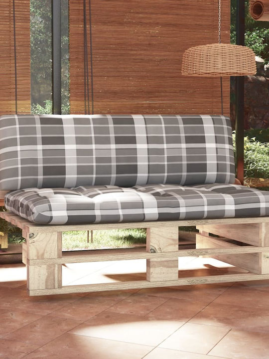 Zweisitziges Sofa Außenbereich aus Paletten mit Kissen 110x65x55cm
