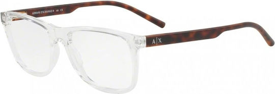 Armani Exchange Männlich Kunststoff Brillenrahmen Weiß AX3048 8235