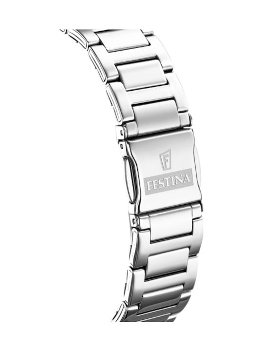 Festina Ρολόι Μπαταρίας με Μεταλλικό Μπρασελέ