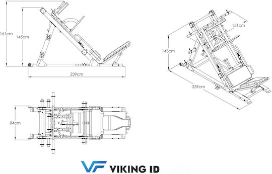 Viking Presă pentru picioare fără greutăți