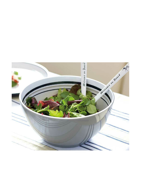 Marine Business Melamine Salad Bowl with Salad Spoons Gray 25x25cm 3pcs
