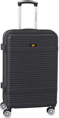 CAT Travel Suitcases Hard Black with 4 Wheels Set 2pcs