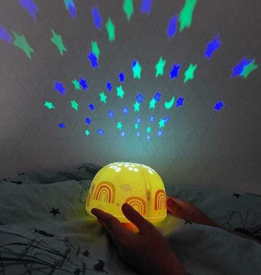 A Little Lovely Company Led Kids Projector Lamp Butterflies with Design Projection Pink 14x14x9εκ.