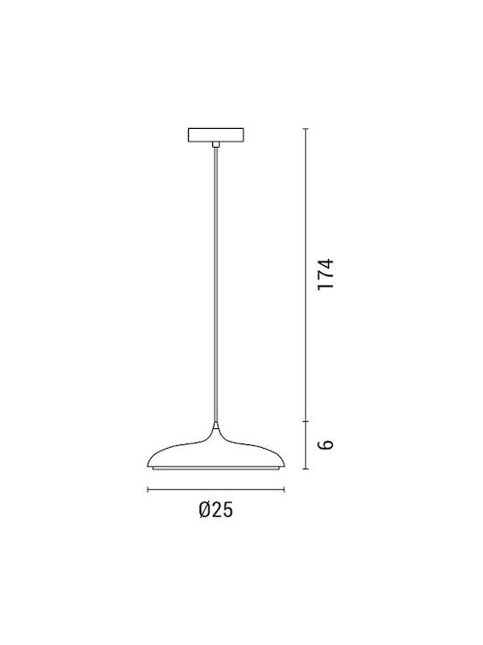 Eurolamp Hängelampe LED mit Warm zu kühlem Weiß Licht Weiß