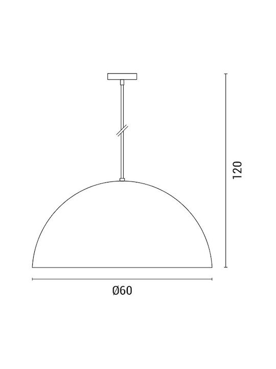 Eurolamp Pendant Light Suspension Bell for Socket E27 Black