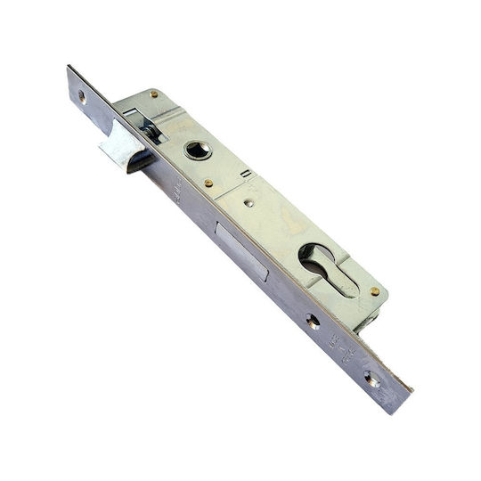 Domus ABBA Recessed Lock Front door with Center 20mm Silver Right