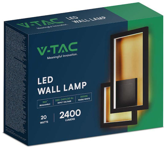 Elvhx BEETLE Wall-Mounted Outdoor Turtle Light LED IP65 20W with Natural White Light 42x6x29εκ.