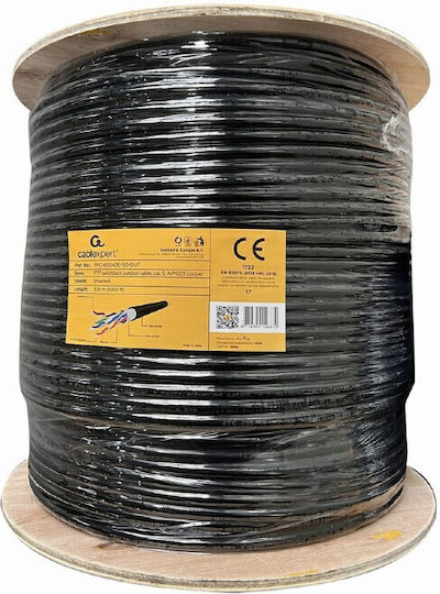 Cablexpert U/UTP Cat.6 Ethernet Network Cable outdoor without connectors 305m Black 1pcs