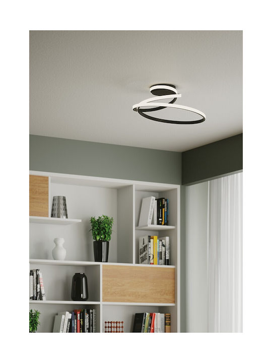 Fan Europe Modern Metall Deckenleuchte mit Integrierter LED 50Stück Schwarz