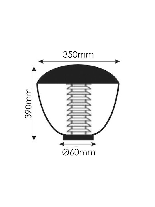 Aca Outdoor Floor Lamp Beitrag IP65 for E27 Bulb Silber