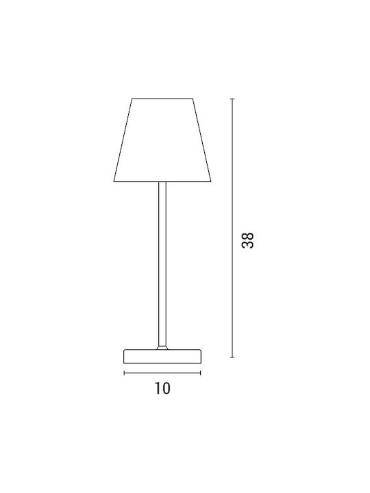 Eurolamp Outdoor LED Table Lamp 3.5W With Warm White Light IP54 White
