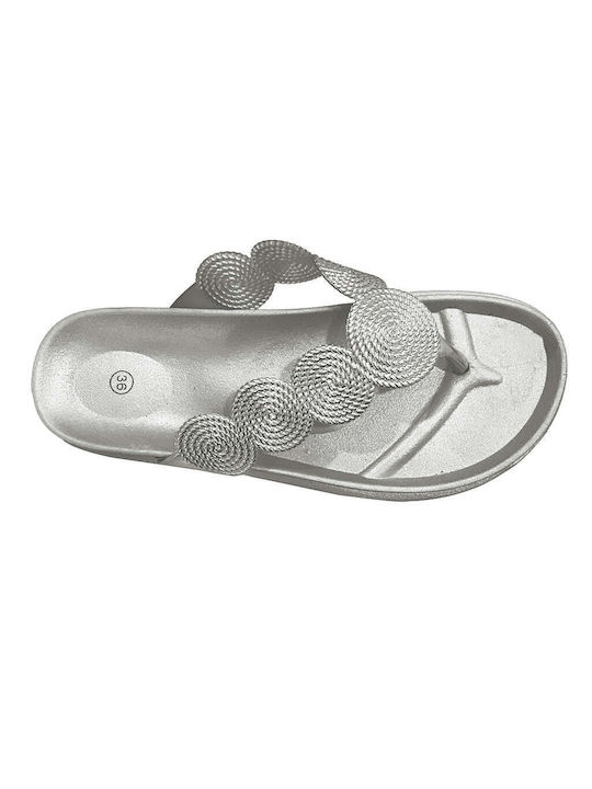 Ustyle Women's Flip Flops Silver XL-2020-1