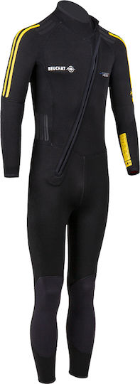 Beuchat Dive Man Overall W/out Hood Ganzkörper-Tauchanzug mit Reißverschluss Schwarz 5mm 967088