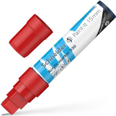 Schneider Paint Ιt 330 Acrylic Marker 15mm Red 120302