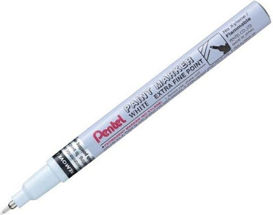Pentel Extra Fine Ανεξίτηλος Μαρκαδόρος Λευκός 0.5mm