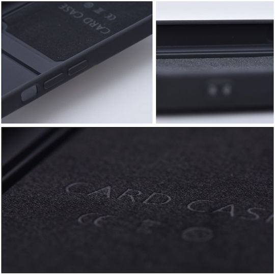 Sonique Card Umschlag Rückseite Silikon mit Kartenhalter Schwarz (Redmi Note 12 5G / Poco X5 5G)