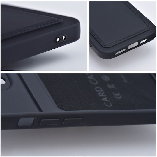 Sonique Card Umschlag Rückseite Silikon mit Kartenhalter Schwarz (Redmi Note 12 5G / Poco X5 5G)