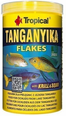 Tropical Tanganyika Hrana pentru Pestii tropicali sub forma de fulgi cu Spirulina 250ml