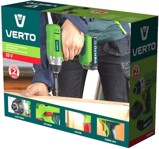 Verto 50G292 Παλμικό Κατσαβίδι Μπαταρίας 20V 1x1.5Ah