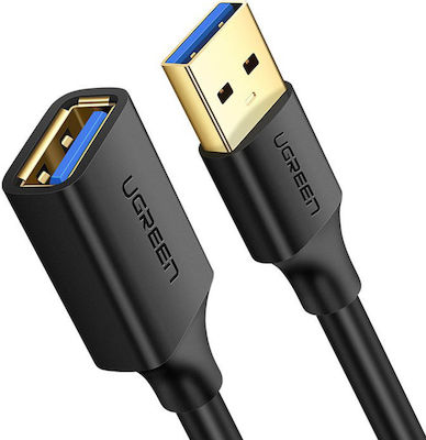 Ugreen USB 3.0 Kabel USB-A-Stecker - USB-A-Buchse Schwarz 0.5m 30125