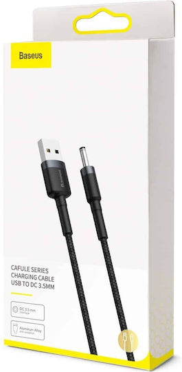 Baseus USB 2.0 Cable USB-A male - DC Μαύρο 1m CADKLF-G1