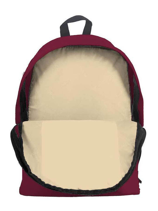 Must Monochrome Puffy with 1 Main Compartment School Bag Backpack Junior High-High School in Burgundy color 22lt