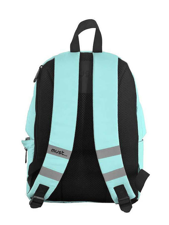 Must Monochrome Puffy with 1 Main Compartment School Bag Backpack Junior High-High School in Light Blue color 22lt