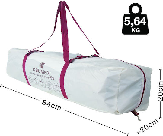Keumer Dome Αυτόματη Σκηνή Camping Igloo Λευκή 3 Εποχών για 3 Άτομα 300x210x140εκ.