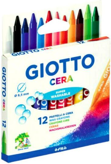 Giotto Σετ Κηρομπογιές με 12 Χρώματα