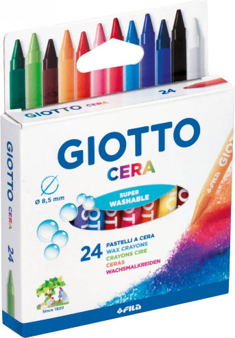 Giotto Crayons Set Cera 10cm 24 Colours