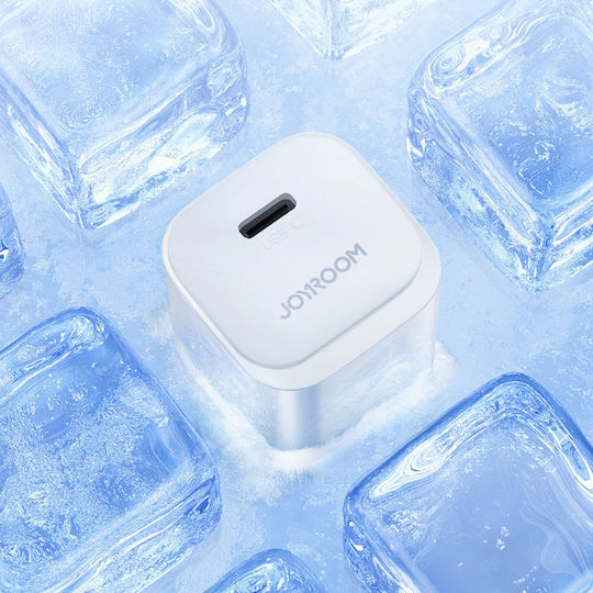 Joyroom Charger with USB-C Port and Cable USB-C - Lightning 20W Power Delivery Whites (JR-TCF02)