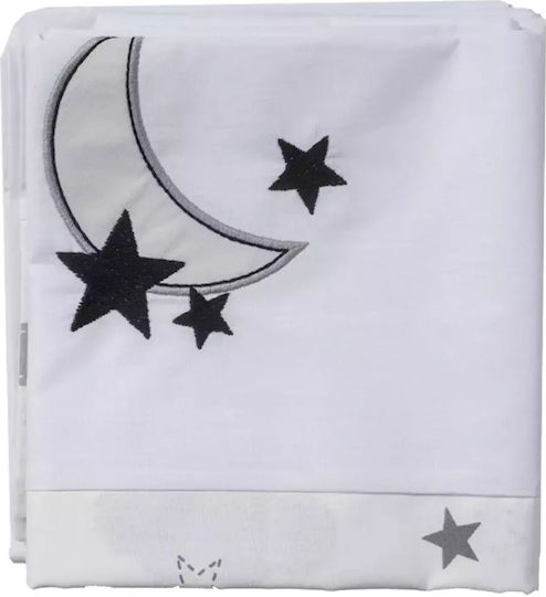 abo Moon Baby Sheets Set Cradle Cotton White 75x100cm 3pcs