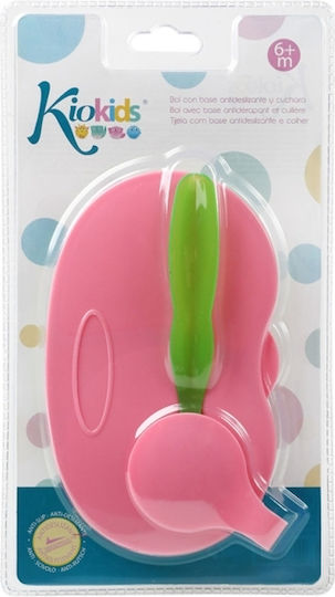 Kiokids Baby Food Container Set made of Plastic Pink 3pcs