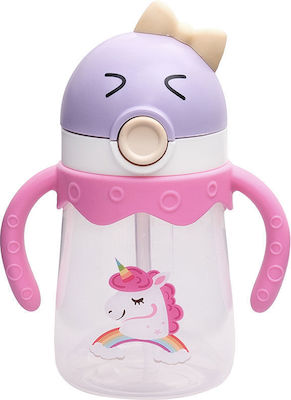 Estia Happy Kids Water Bottle Unicorn Plastic Lavender Pink 350ml