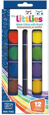 The Littlies Set of Watercolours Multicolored with Brush 12pcs 000646087