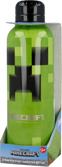 Graffiti Ανοξείδωτο Παιδικό Παγούρι Minecraft Θερμός με Βιδωτό Καπάκι Non Spill 515ml