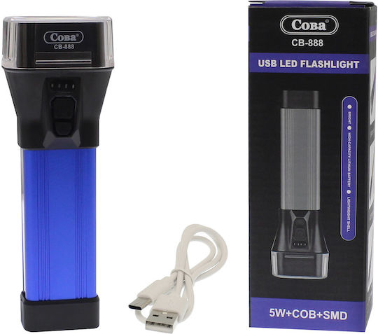 Factory Wiederaufladbar Taschenlampe LED Doppelte Funktion CB-888 Blau