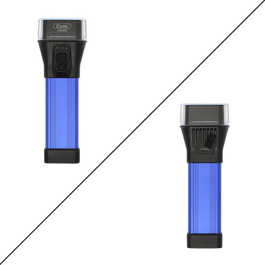 Factory Wiederaufladbar Taschenlampe LED Doppelte Funktion CB-888 Blau