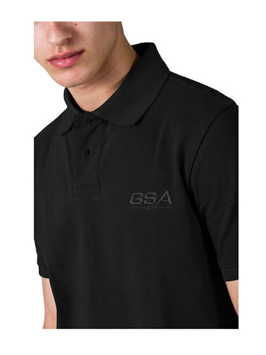 17-17126 Polo Short Sleeve Black Blouse