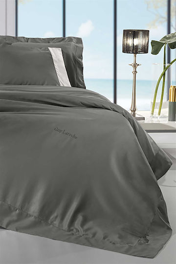 Guy Laroche Silky Σεντόνι King Size 270x280εκ. Anthracite