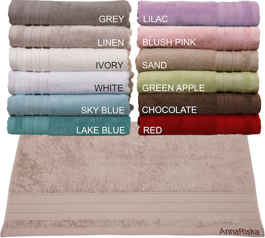 Anna Riska Handtuch Soft 30x50εκ. Lake Blue Gewicht 600gr/m²