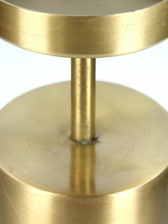 ArteLibre Candle Holder Metal in Gold Color 10.5x10.5x32.5cm 1pcs