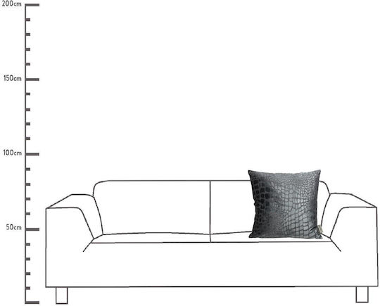 ArteLibre Sofa Cushion Velvet Gray 45x45cm