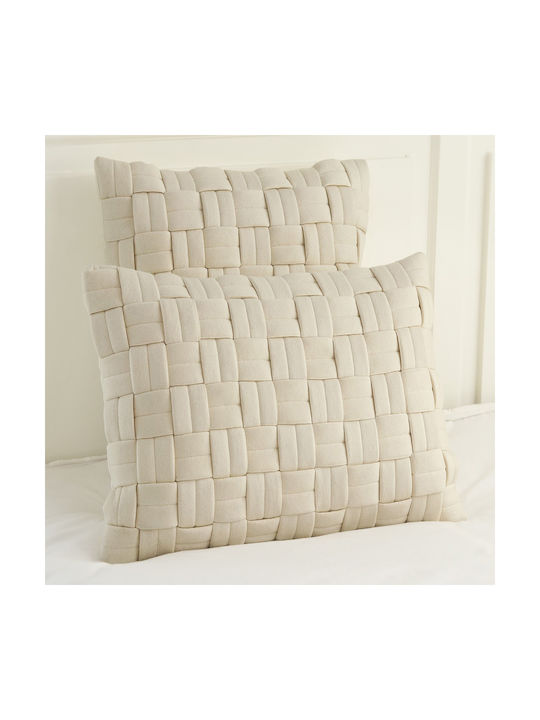 Liolios Home Sofa Cushion Clusp in 100% Cotton Natural 50x50cm