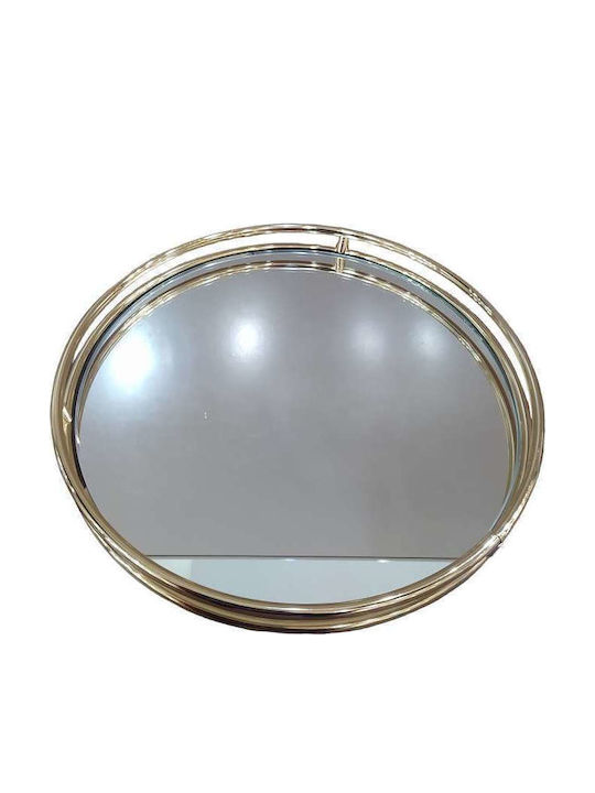 Novaker Wedding Tray Glass / Metallic with Mirror Silver 1pcs