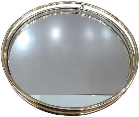 Novaker Wedding Tray Glass / Metallic with Mirror Silver 1pcs Novaker Wedding Tray Glass / Metallic with Mirror Silver 1pcs
