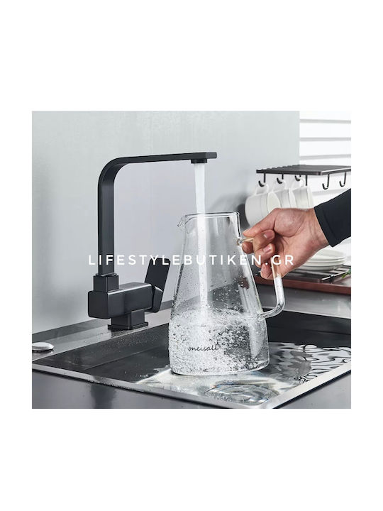 Stocco U-Shaped Kitchen Faucet Counter Black