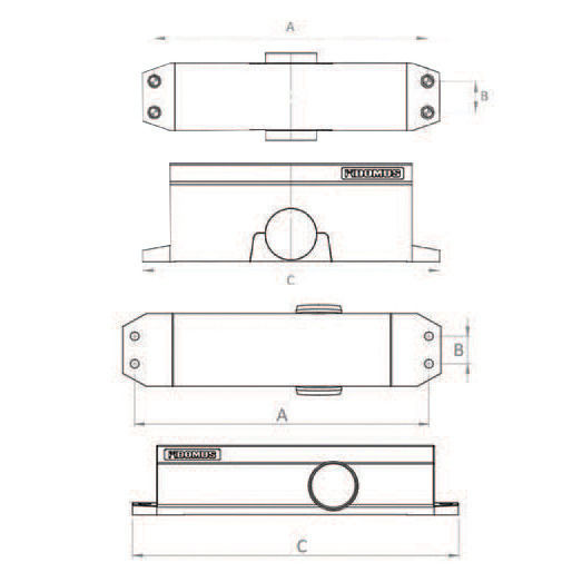 Domus Door Return Mechanism for Doors up to 110cm and 80kg White